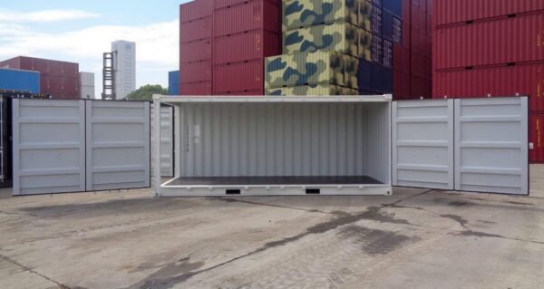 Conteneur à porte latérale 20′ RAL 9010