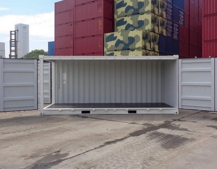 Conteneur à porte latérale 20′ RAL 9010